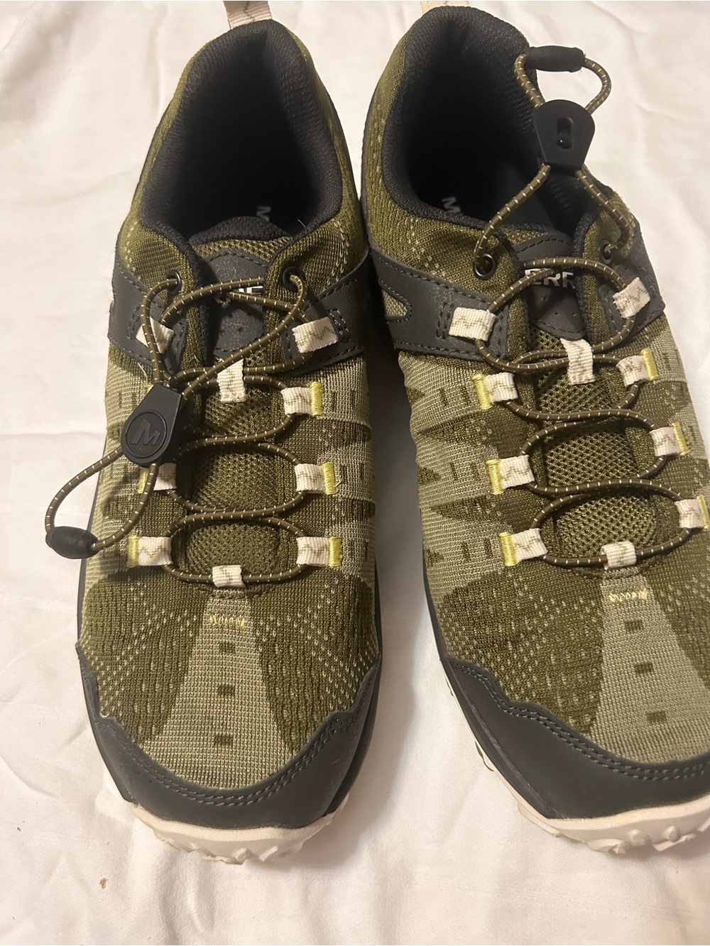 Merrell Olive Green and Black Athletic Trail Shoes